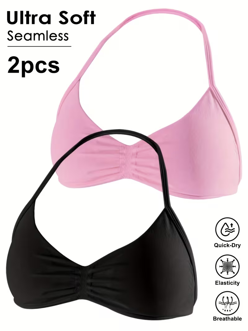 Underwire Bra Padded - 2 peças Top Cropped Feminino Sem