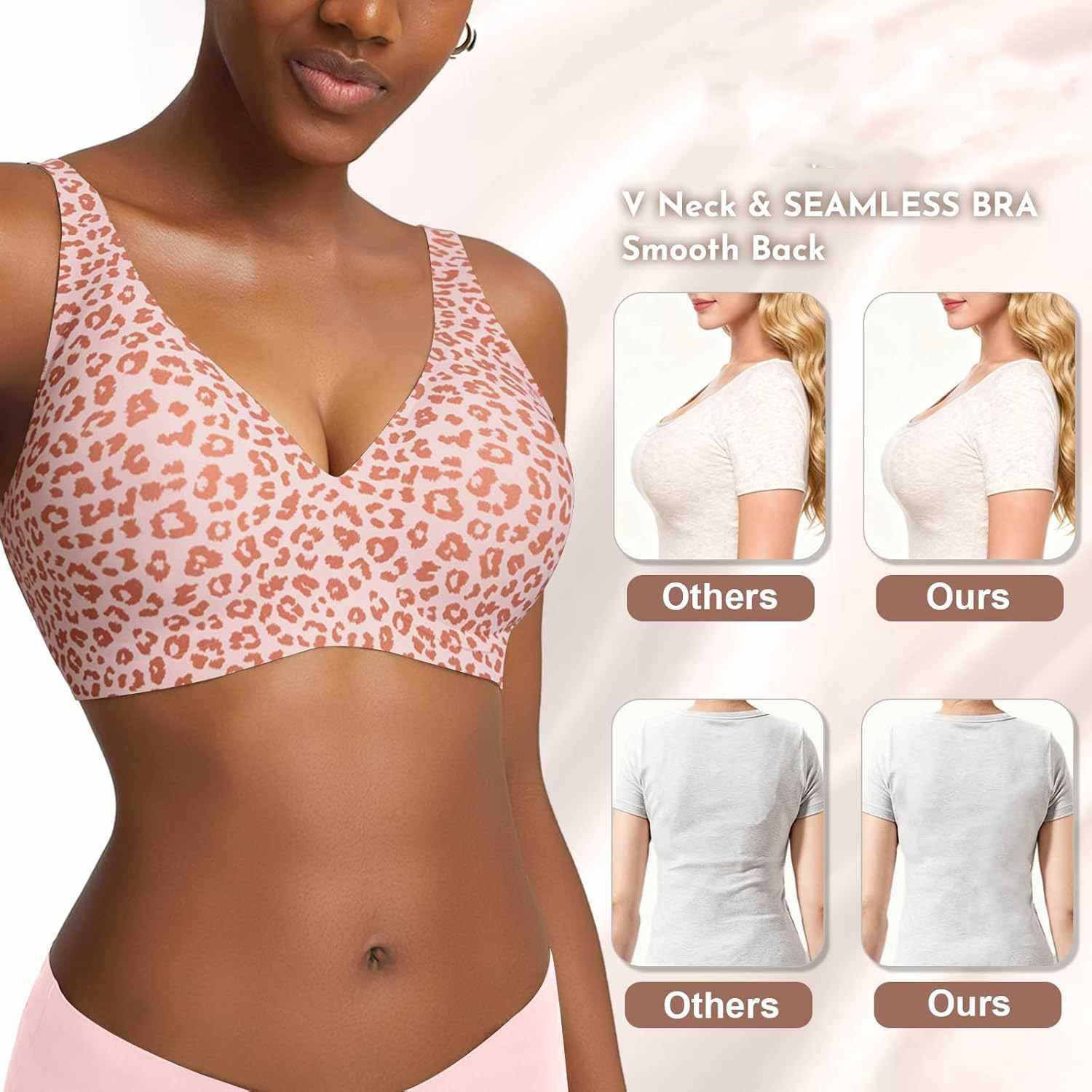 Sutiã feminino sem costura, es - Plunge Bra Push Up avaliação e preço