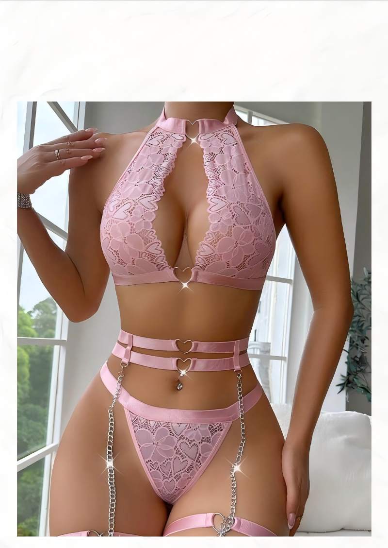 Conjunto de Lingerie Sexy com  - Underwire Bra Padded avaliação e preço