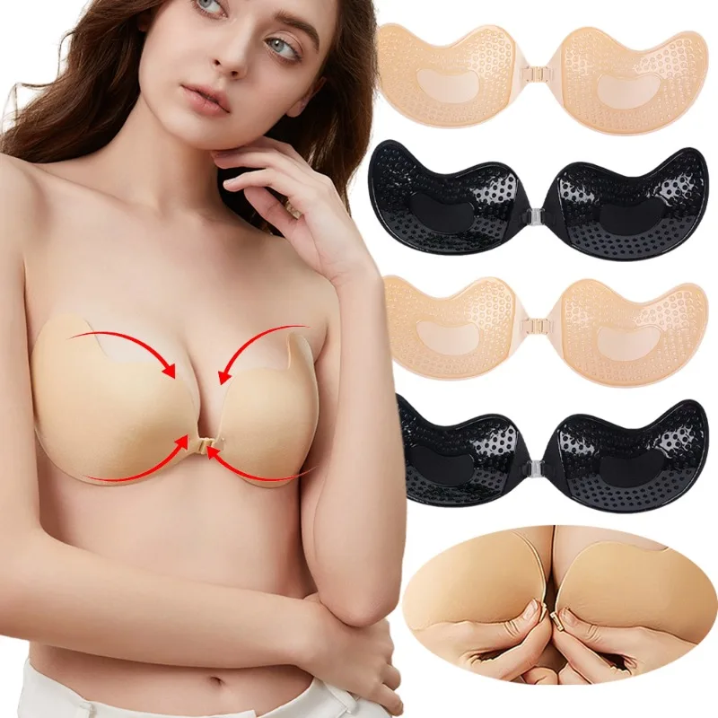 1/2pc invisível push up sutiã  - Push Up Bra Silicone avaliação e preço