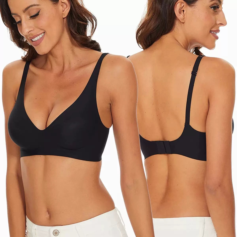 Sutiã Sexy Sem Costura Jelly S - Plunge Bra Push Up avaliação e preço